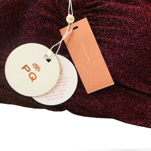 NWT Ruched Sparkle Garnet One Piece Swim Bathing Bikini Suit Small - Picture 9 of 11